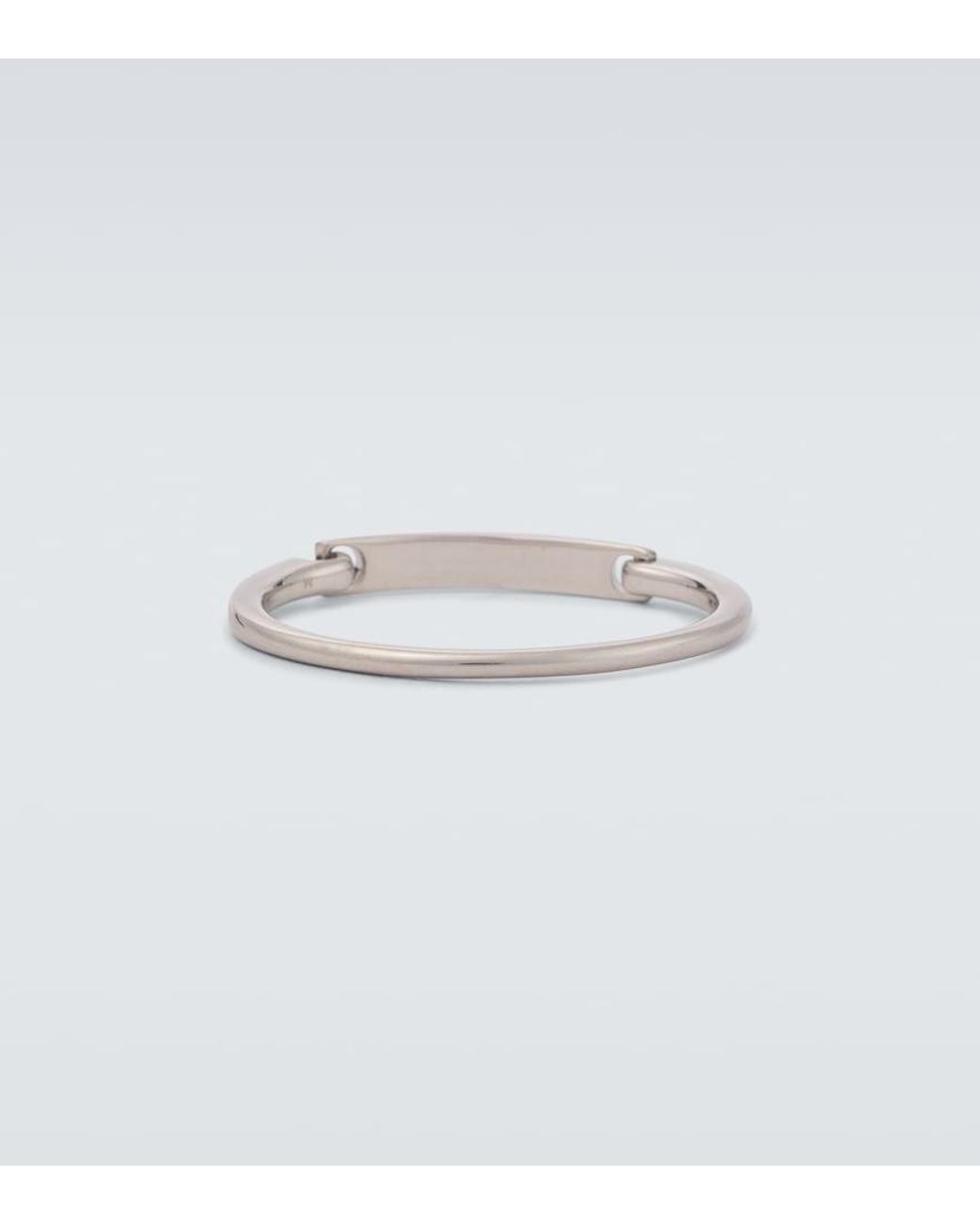Saint Laurent White Cuff Bracelet for men