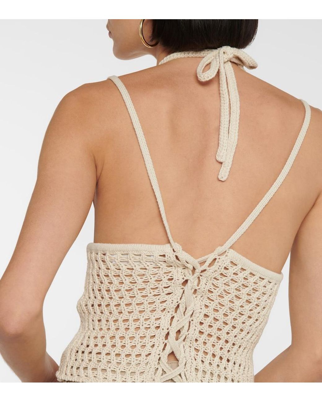 Jonathan Simkhai White Ralia Cotton-blend Crocheted Crop Top