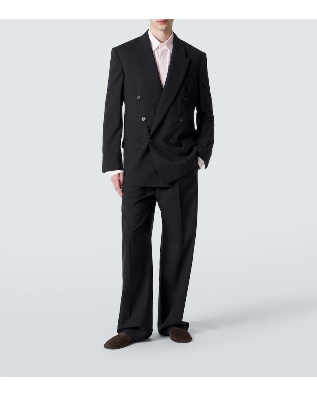 The Row Blue Mazzy Double-Breasted Wool Blazer for men