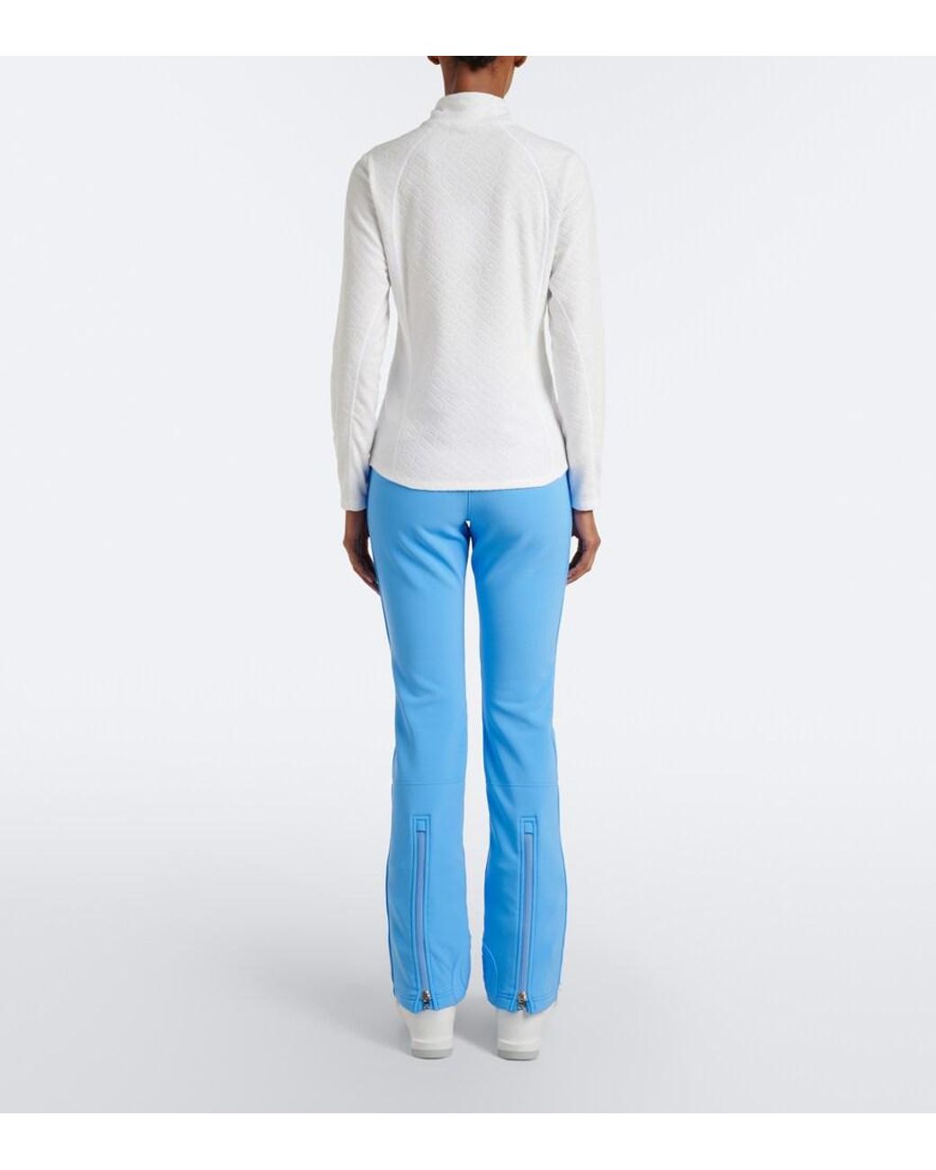 Bogner White Medita Technical Zip-Up Ski Top