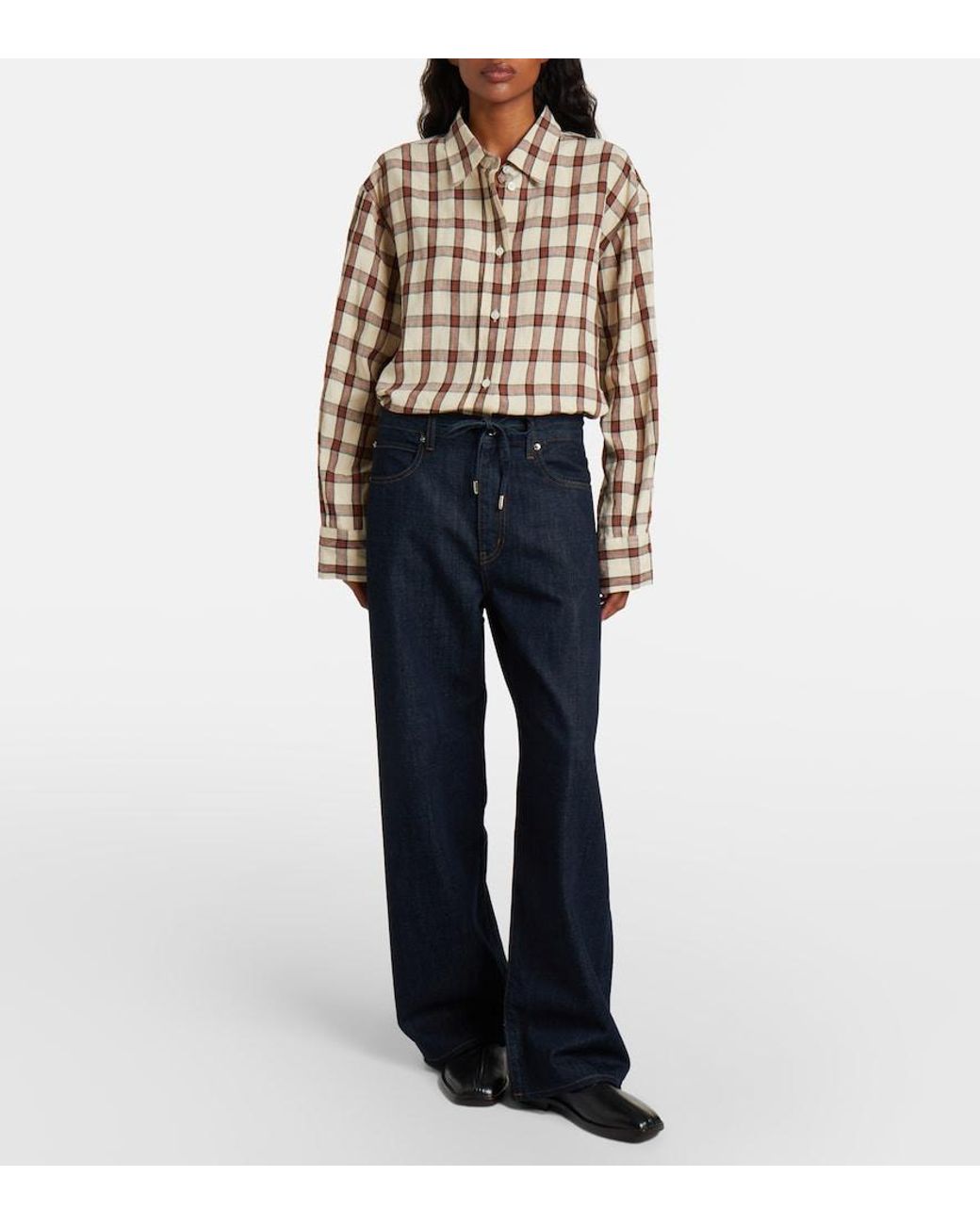 FRAME Blue The Off Duty Wide-Leg Jeans