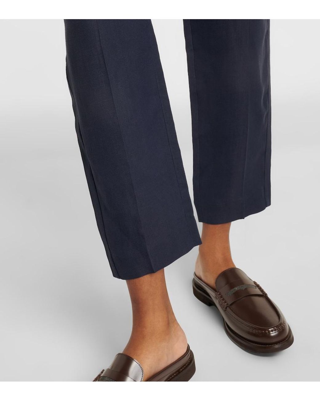 Brunello Cucinelli Blue Tapered Pants