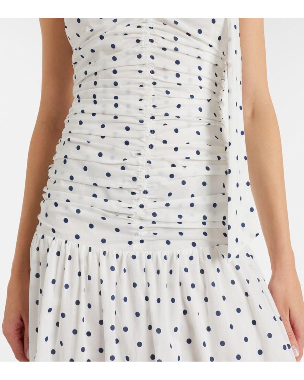 Posse White Edie Polka-Dot Maxi Dress