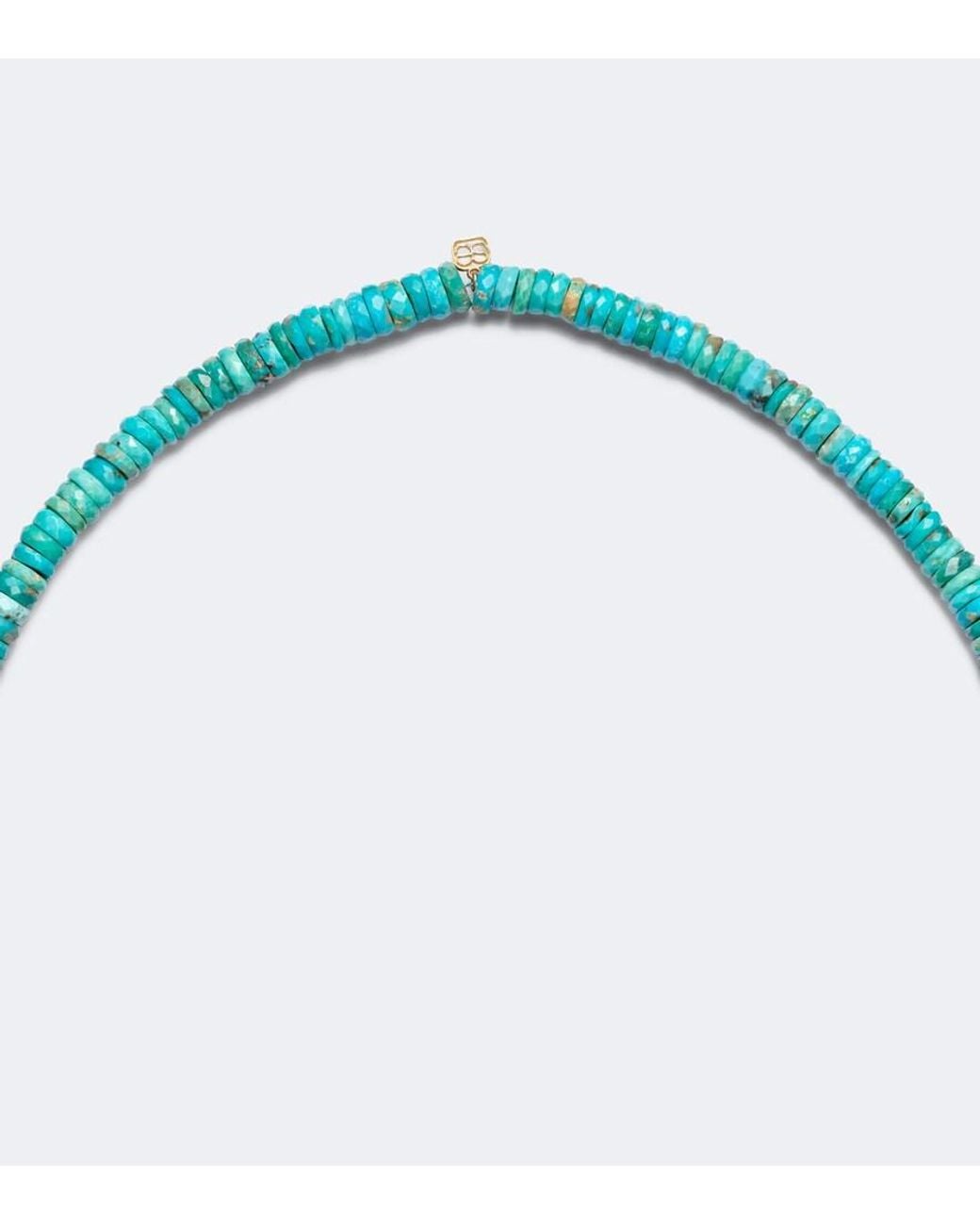 Sydney Evan Blue 14Kt Beaded Necklace With And Diamonds for men