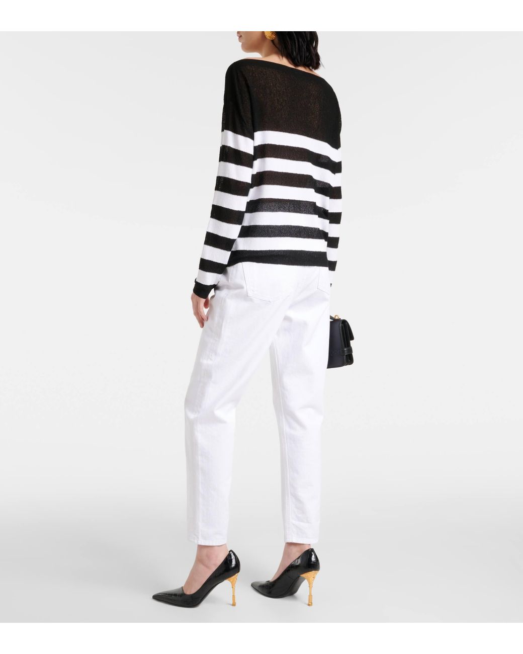 Balmain clearance striped sweater