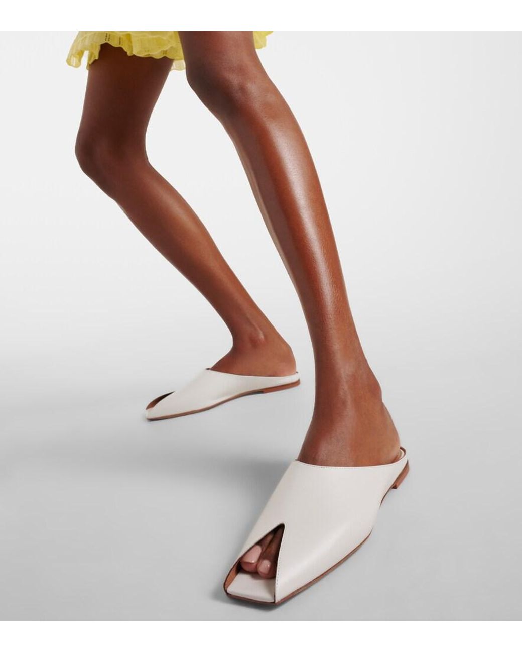 Alaïa White Leather A-Cut