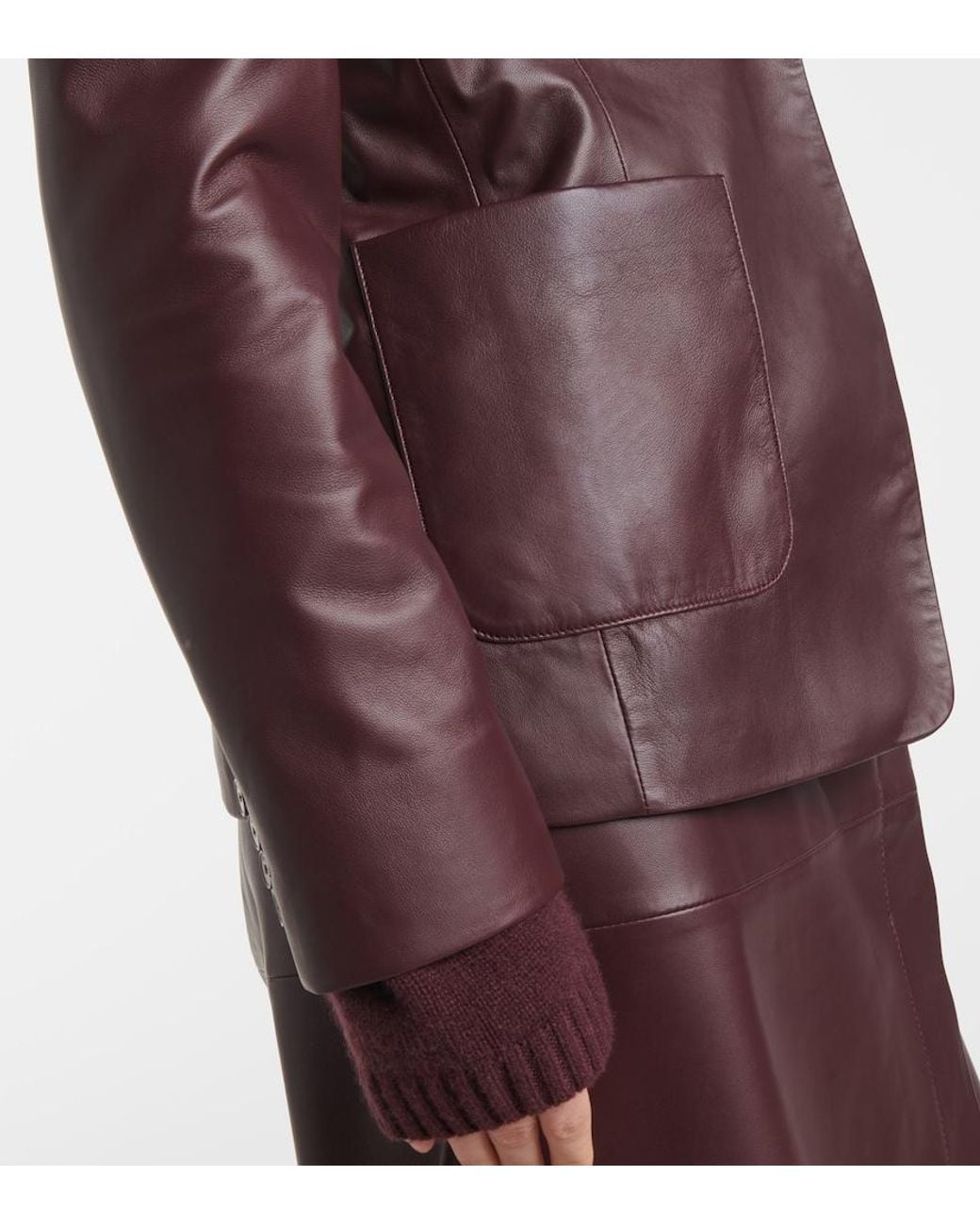 Joseph Brown Leather Blazer