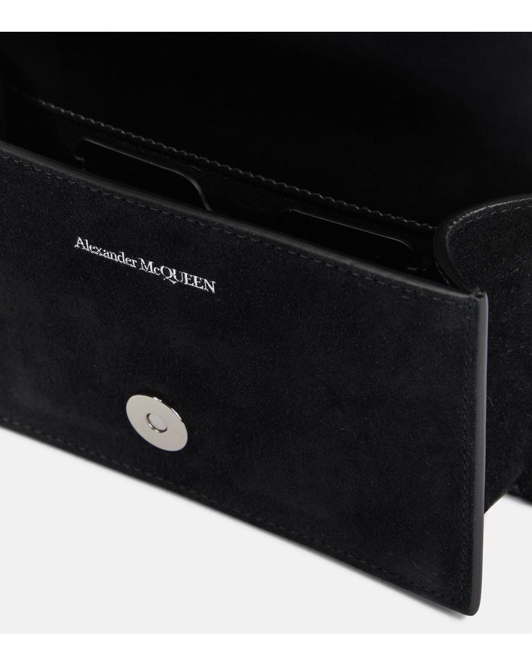 McQueen Black Jewelled Satchel Mini Embellished Crossbody Bag