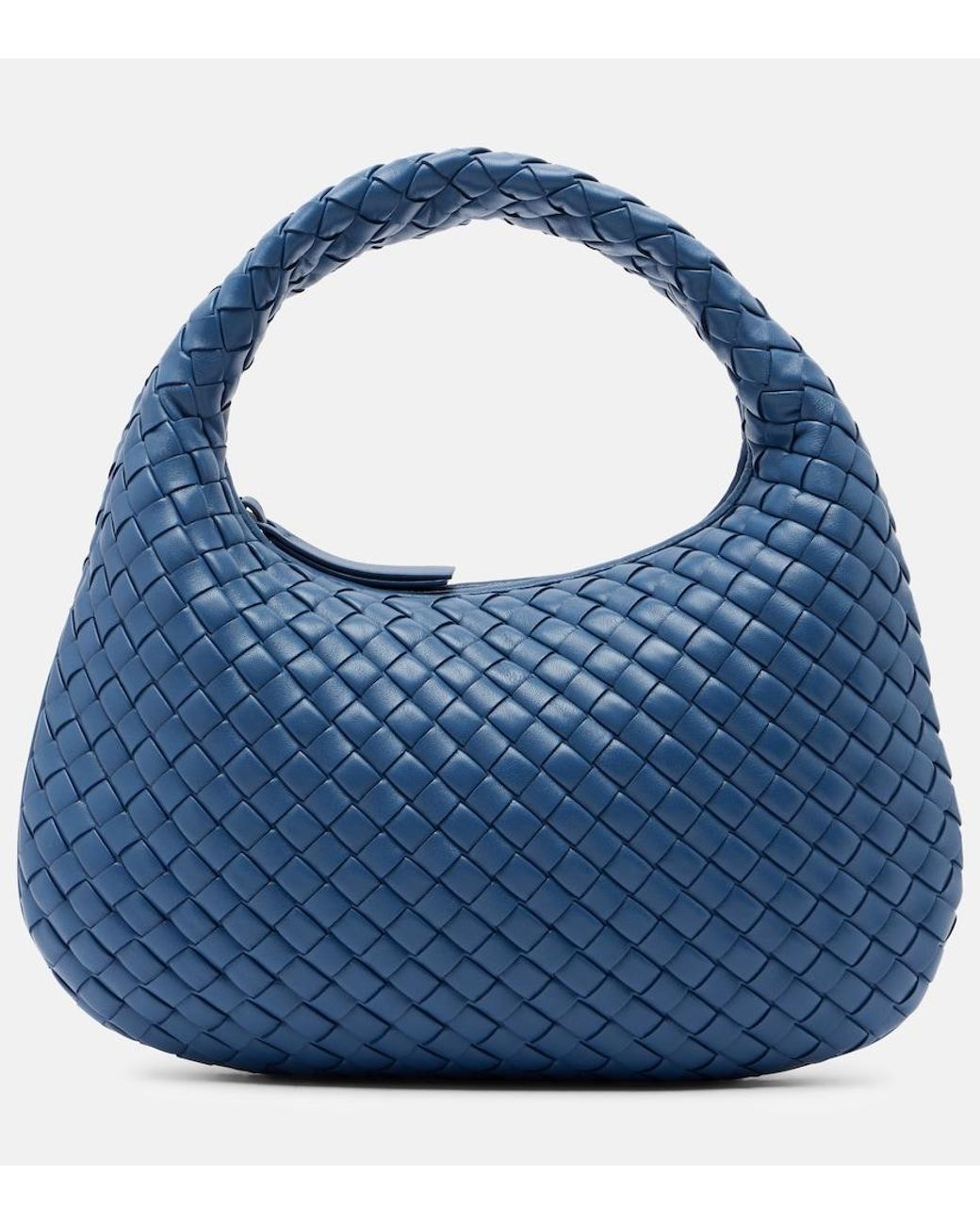 Bottega Veneta Blue Little Veneta Small Leather Shoulder Bag