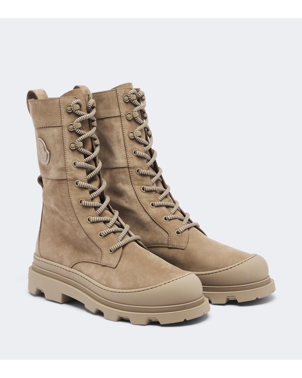 Moncler Natural Vera Leather Ankle Boots