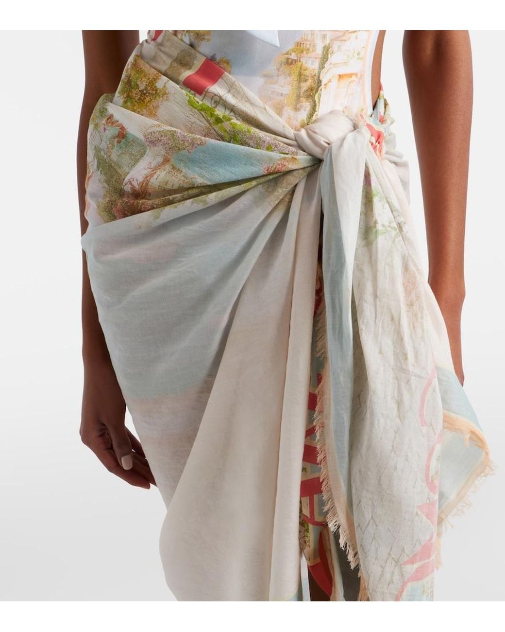 Zimmermann Natural Como Printed Cotton Beach Cover-Up