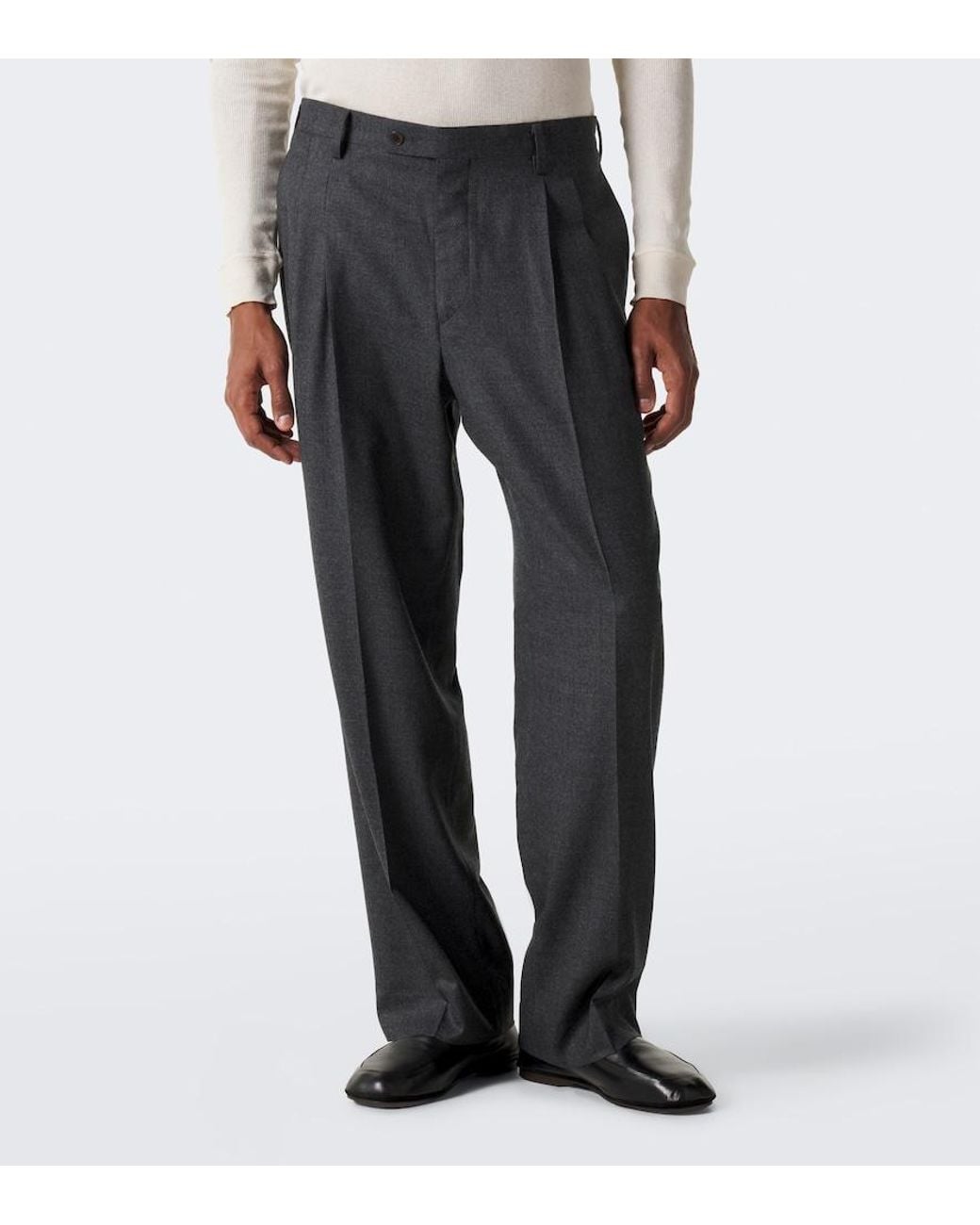 Pantaloni Regular di Auralee in Gray da Uomo