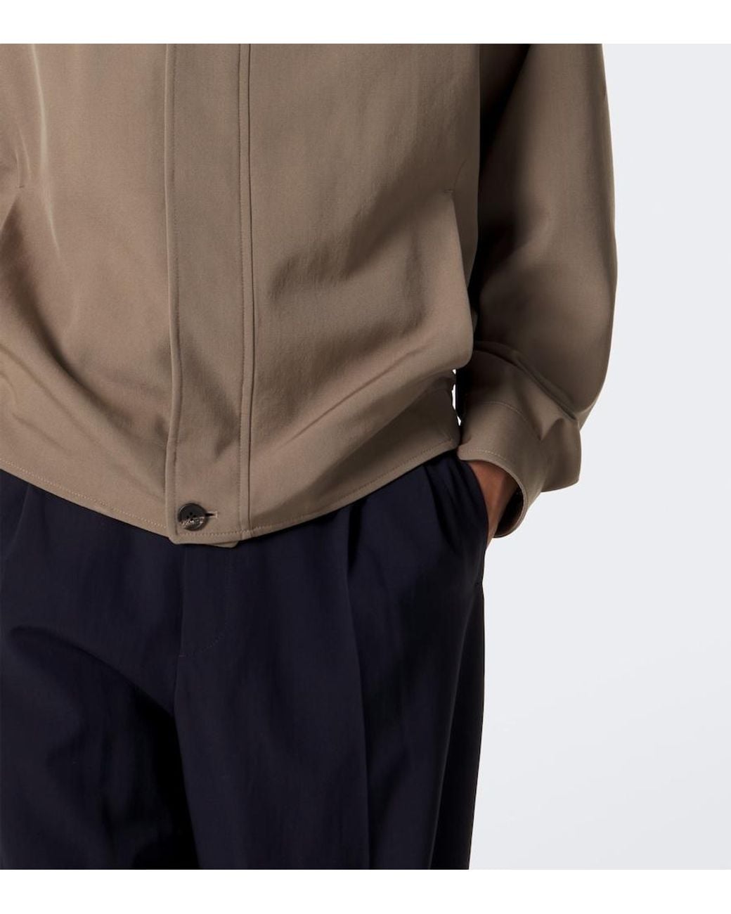 The Row Brown Osano Wool Blouson Jacket for men