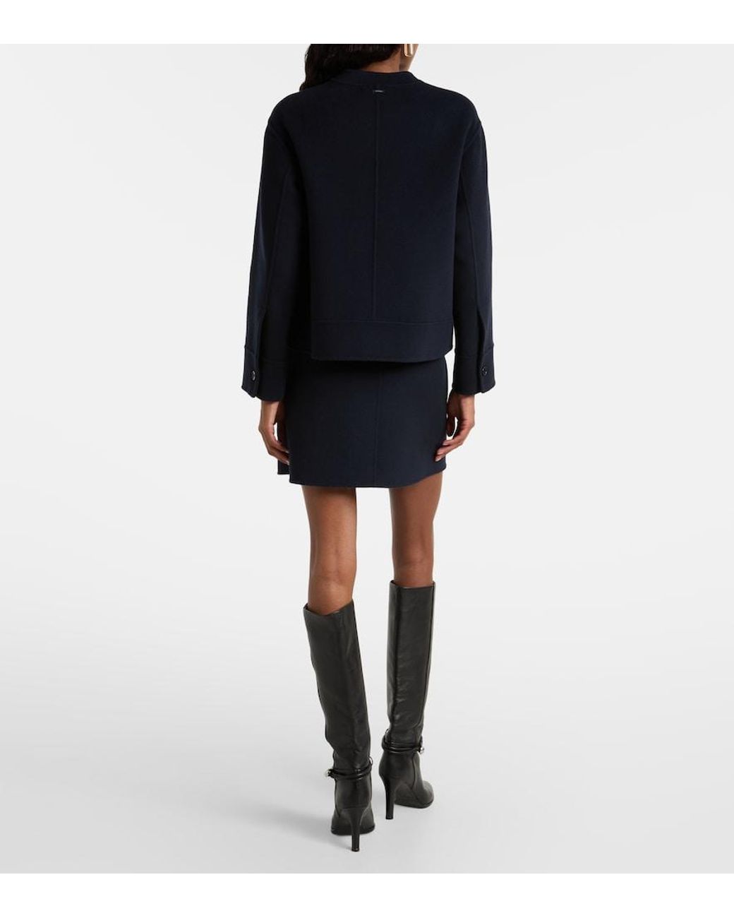 Max Mara Blue Sarah Virgin Wool Jacket