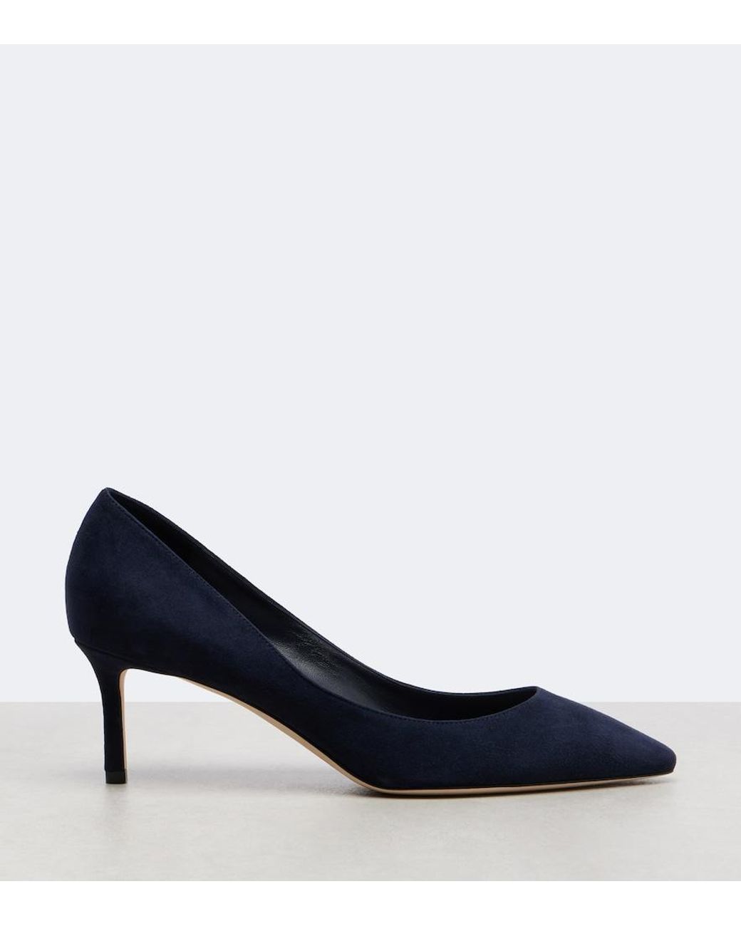 Jimmy Choo Blue Romy 60 Suede Pumps