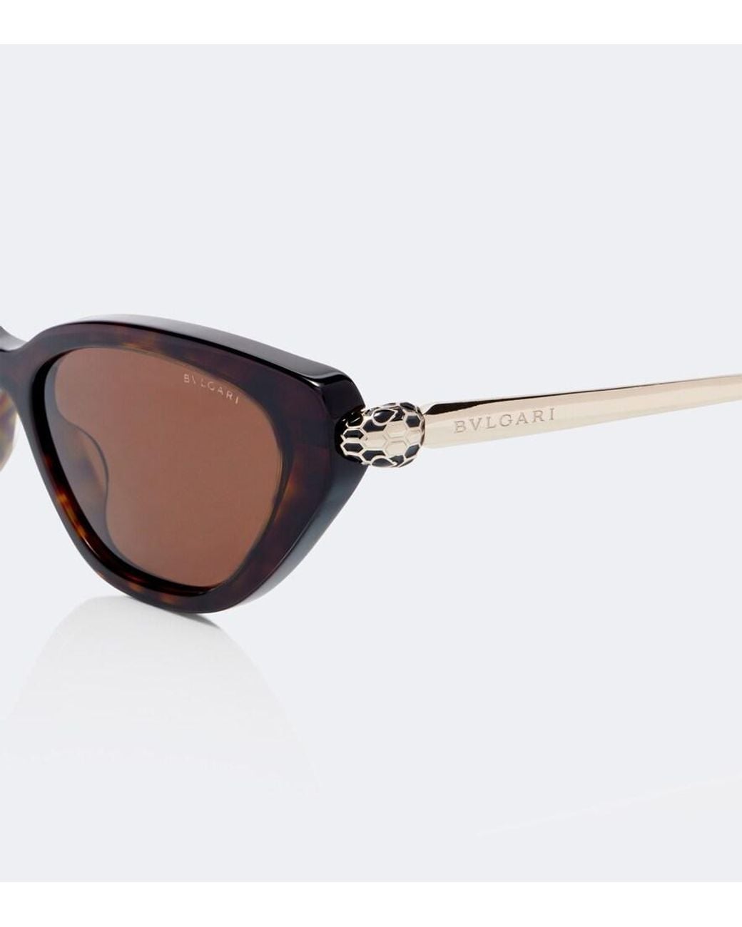 BVLGARI Brown Serpenti Forever Cat-Eye Sunglasses