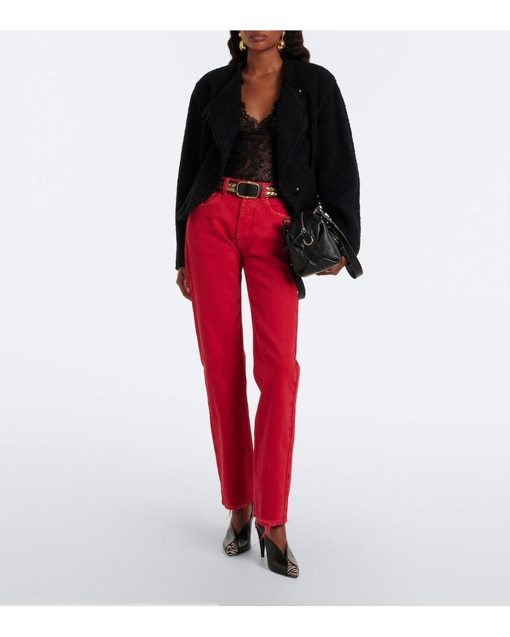 Isabel Marant Black Adiena Silk-Blend Lace Camisole