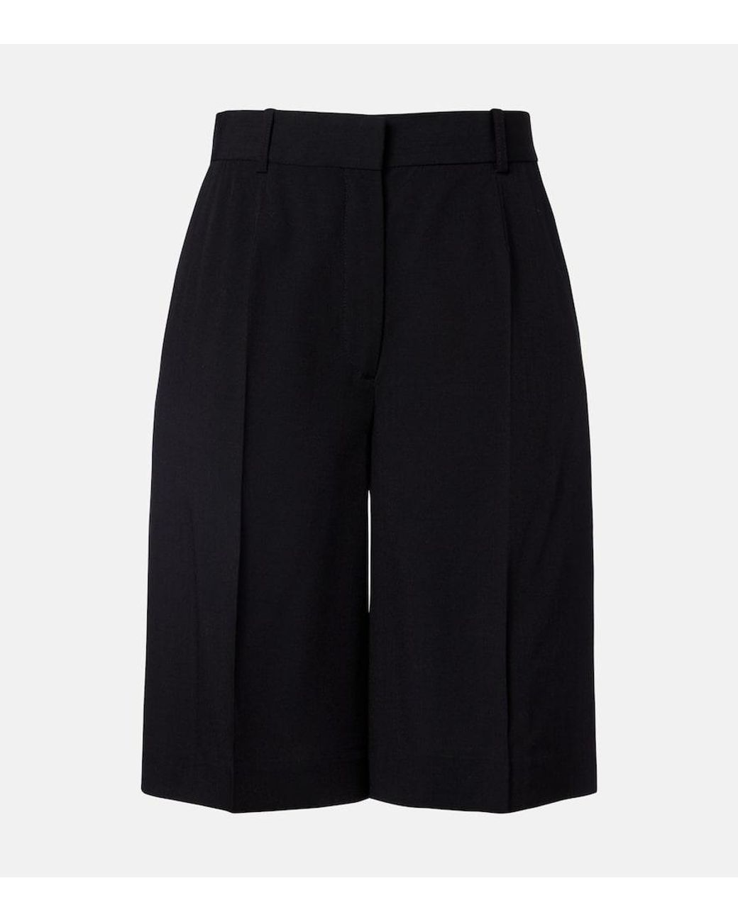Totême Blue High-Rise Bermuda Shorts