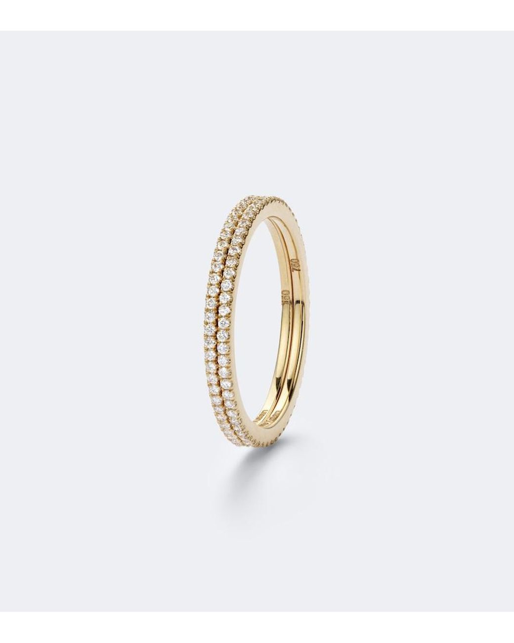 Suzanne Kalan White Mini 18Kt Tech Ring Jackets With Diamonds