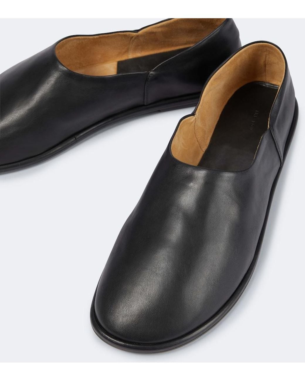 The Row Slippers Canal Aus Leder in Black für Herren