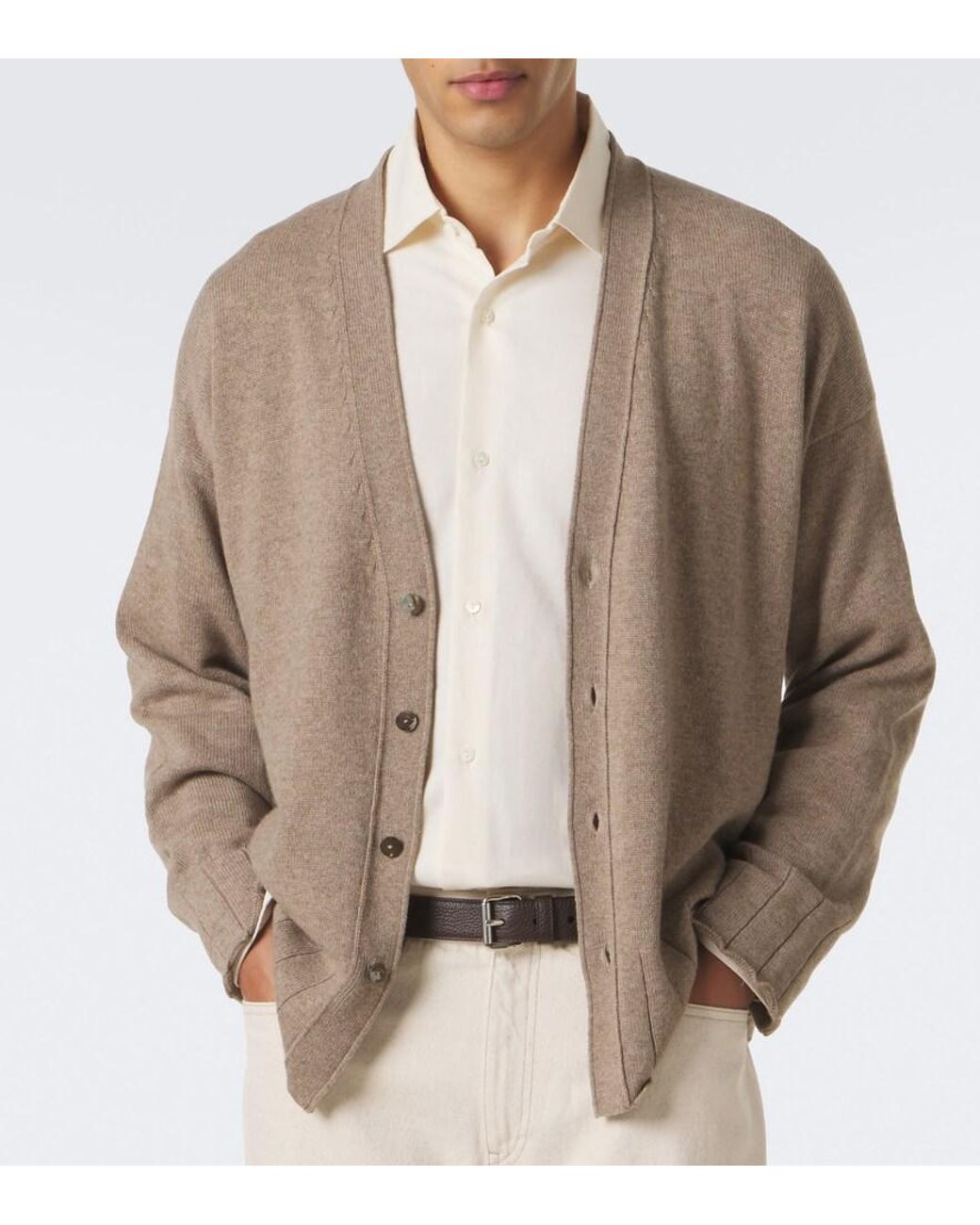 Cardigan De Cachemir STÒFFA de hombre de color Brown