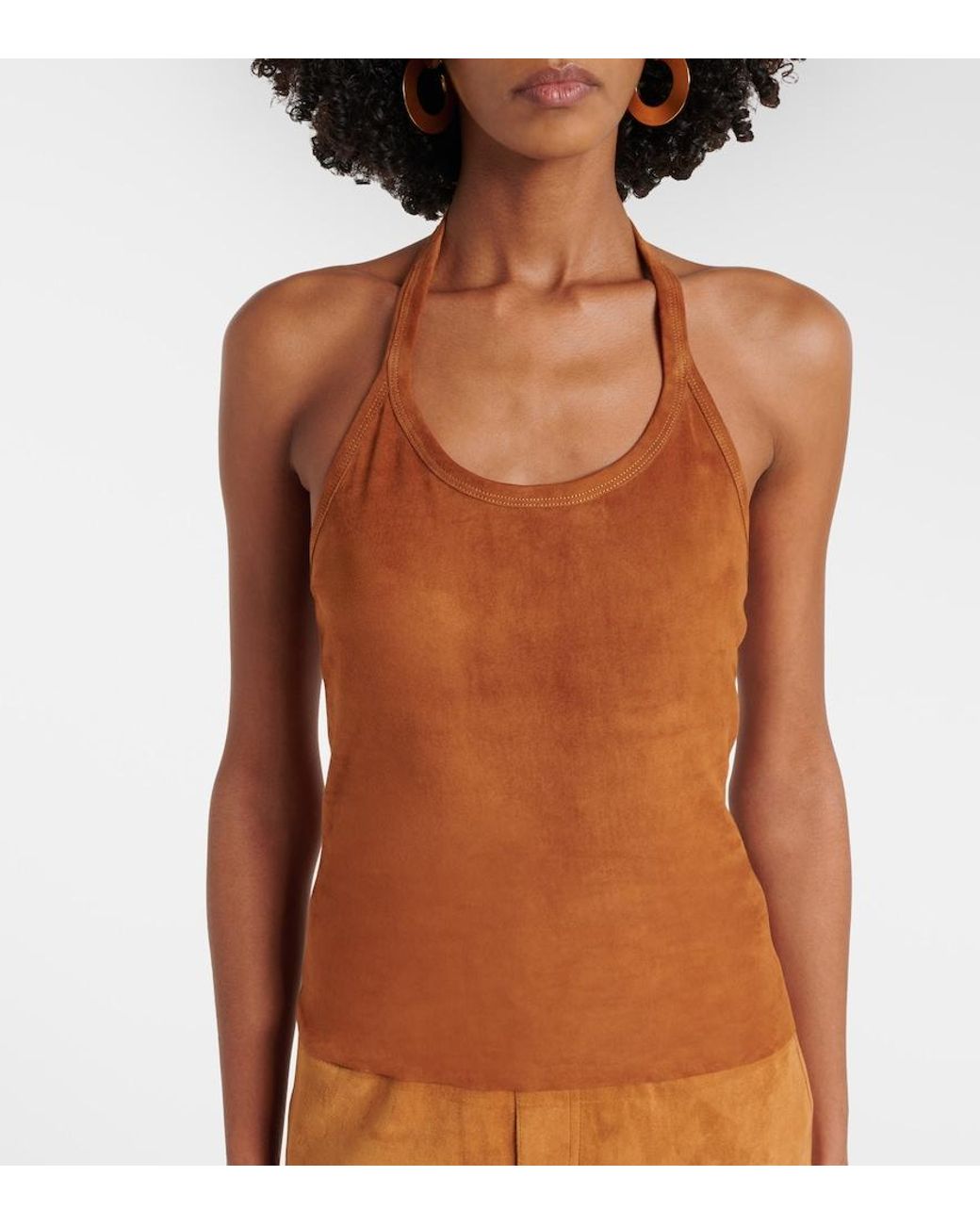 Stouls Brown Cherry Suede Minidress