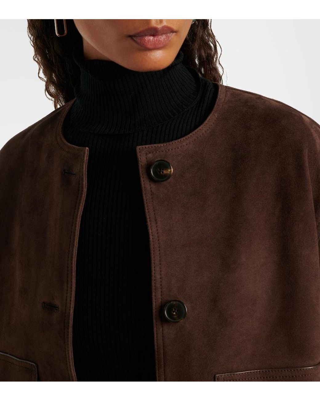 Yves Salomon Brown Suede Jacket