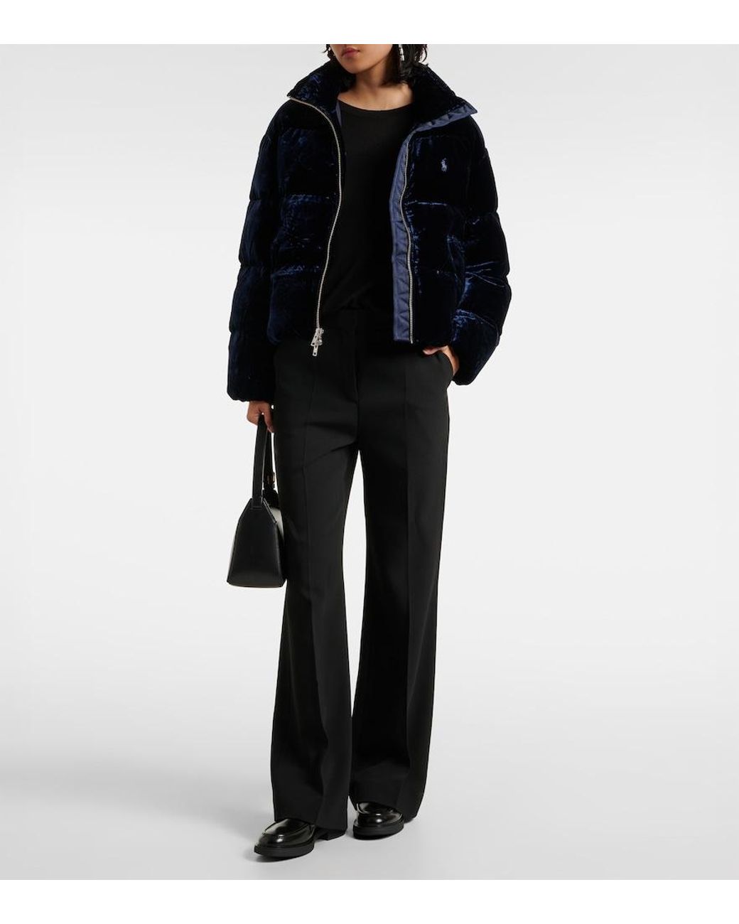 Polo Ralph Lauren Black Velvet Down Jacket