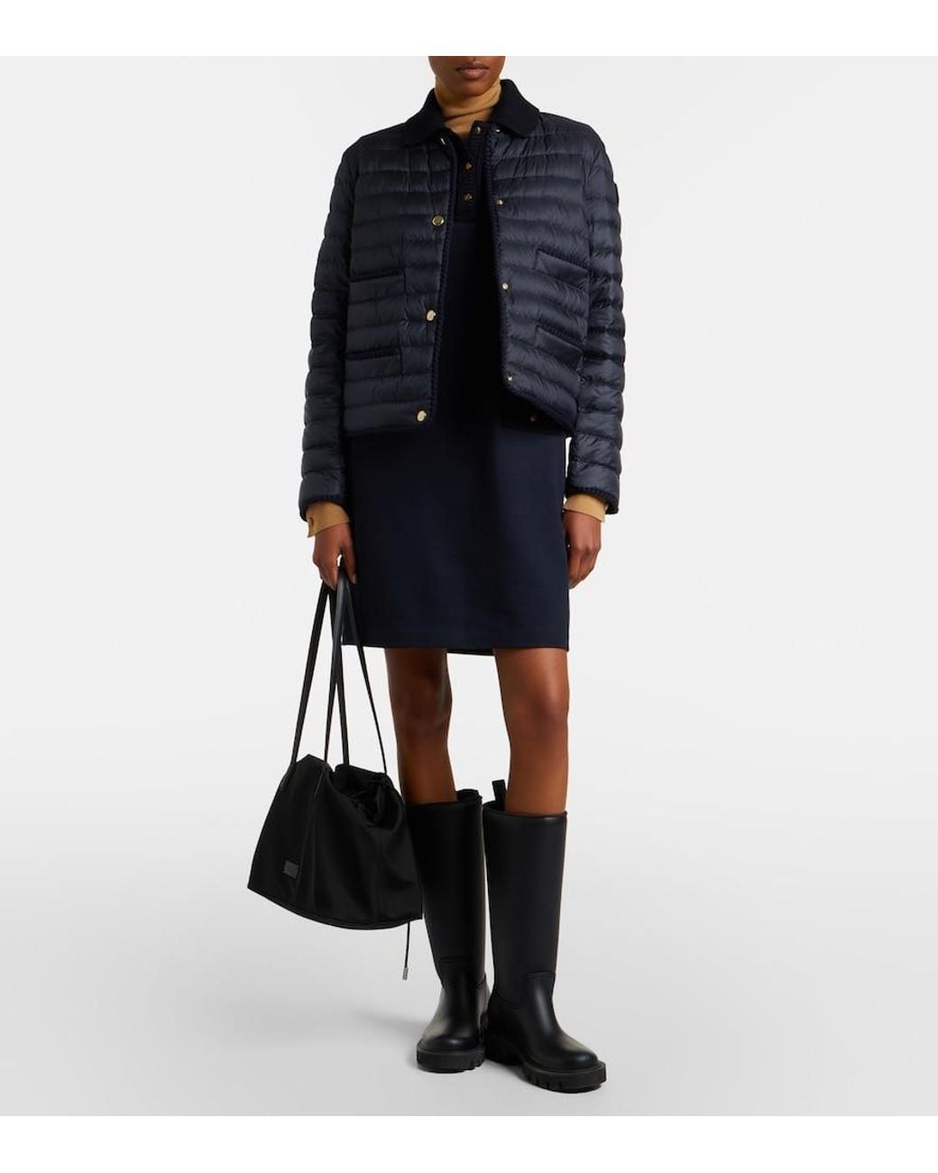 Moncler Blue Circaete Quilted Down Jacket