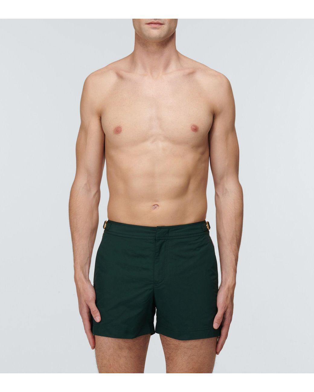 Orlebar Brown Setter Gt Stripe Swimming Shorts in Racing Green 