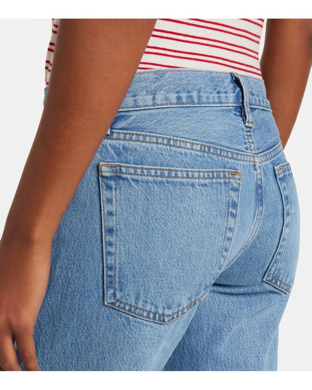 FRAME Blue The Saturday Straight Jeans
