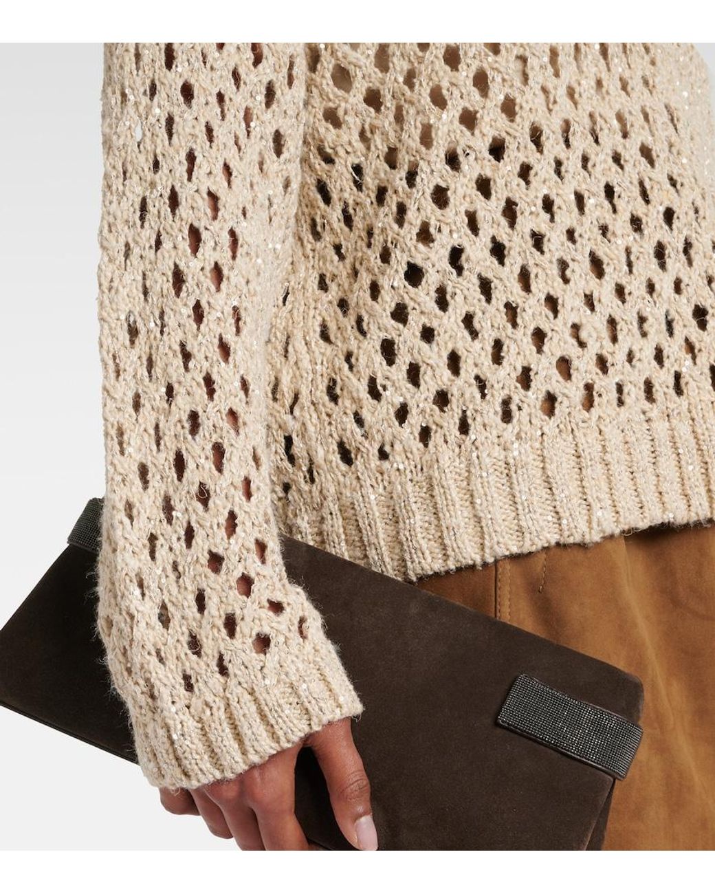 Pullover di Brunello Cucinelli in Natural