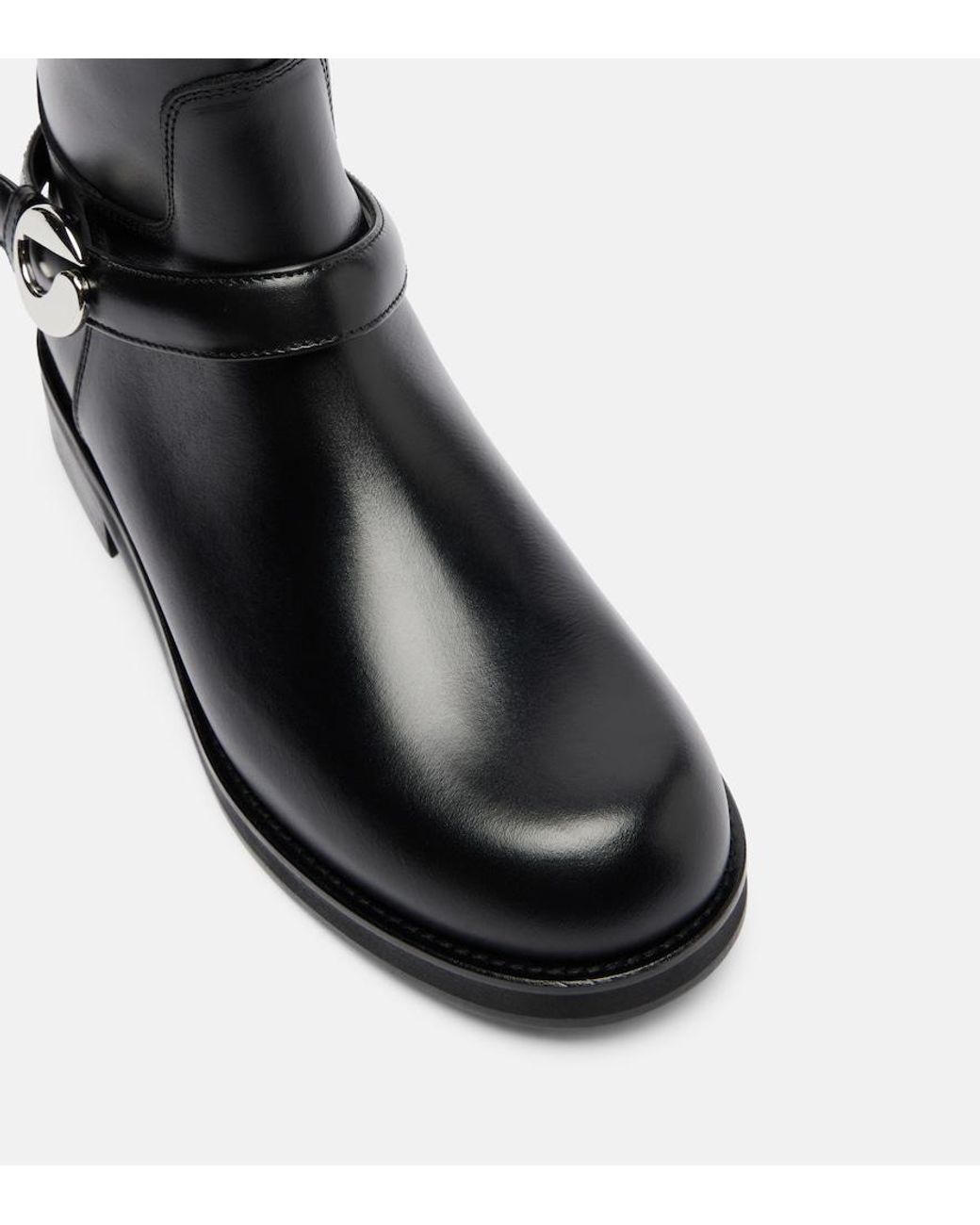 Coperni Black Cavalier Leather Knee-High Boots