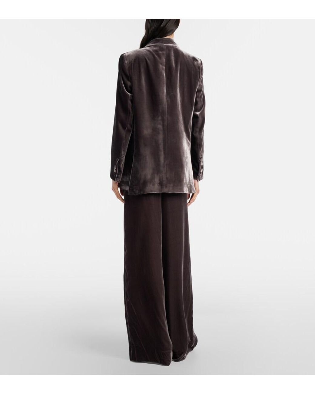 Blazé Milano Metallic Weite Hose Husi Aus Samt