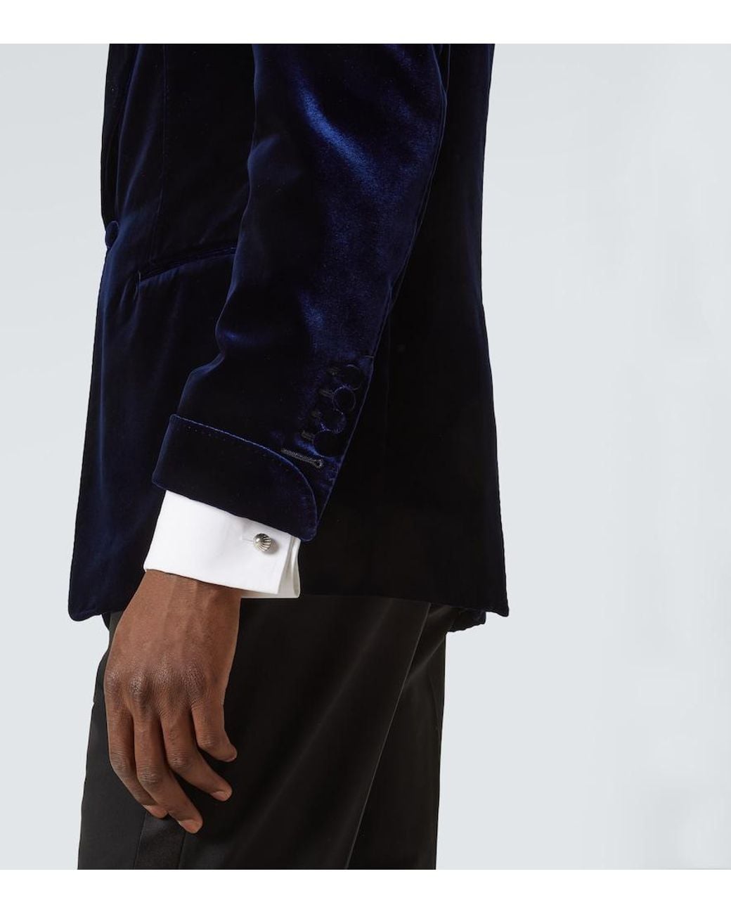 Tom Ford Blue Shelton Velvet Blazer for men