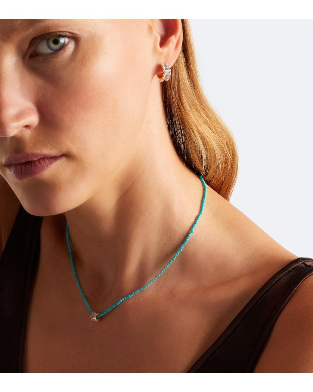 Suzanne Kalan Blue Infinite 18Kt Beaded Necklace With And Diamonds