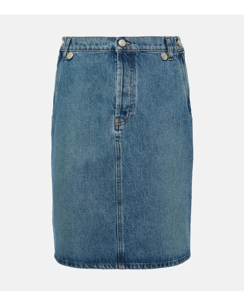 Coperni Blue Denim Pencil Skirt