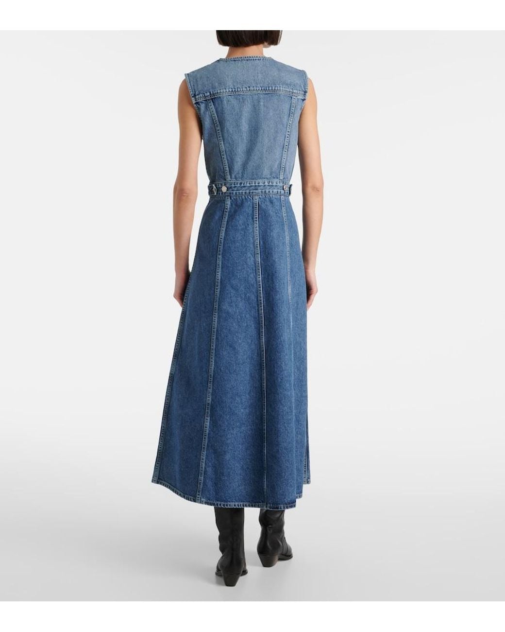 Citizens of Humanity Blue Idalene Denim Midi Dress