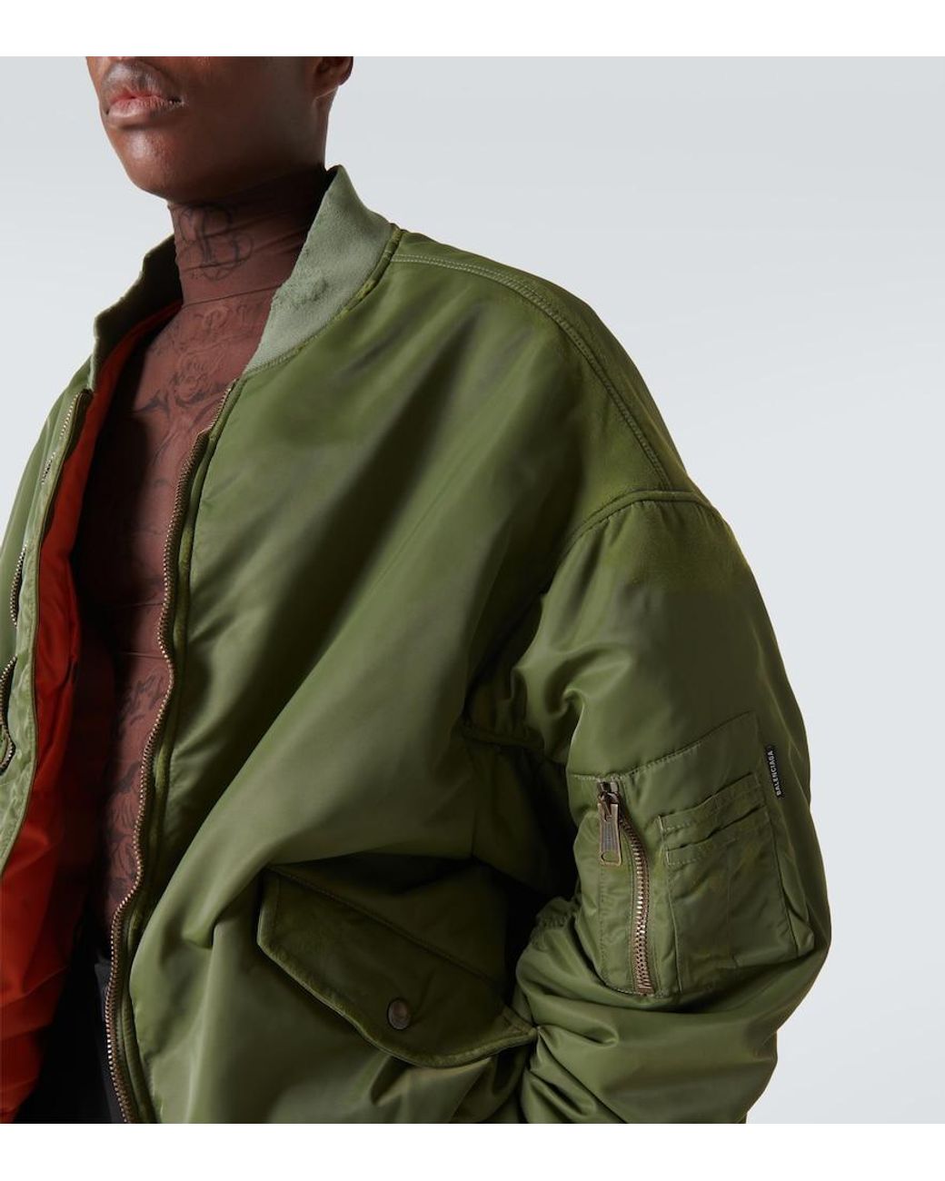 Balenciaga Green Jacket With Hood for men