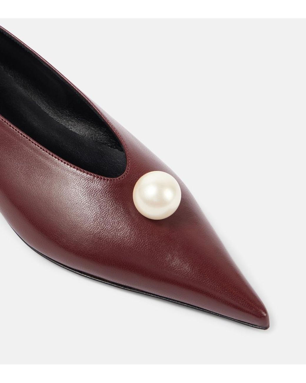 Magda Butrym Purple Leather Ballet Flats