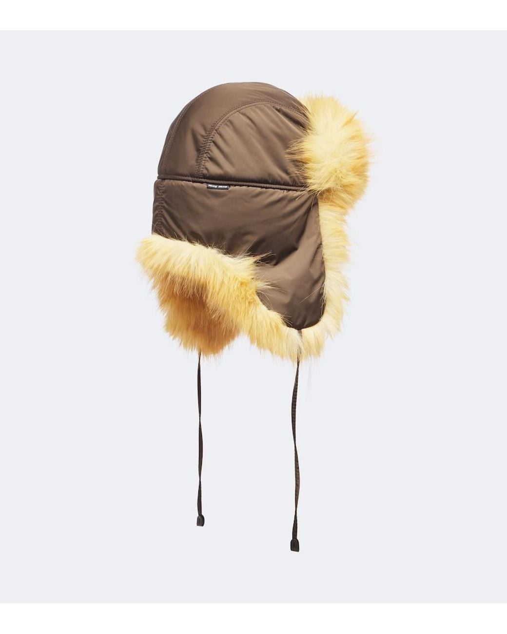 Miu Miu White Technical Aviator Hat