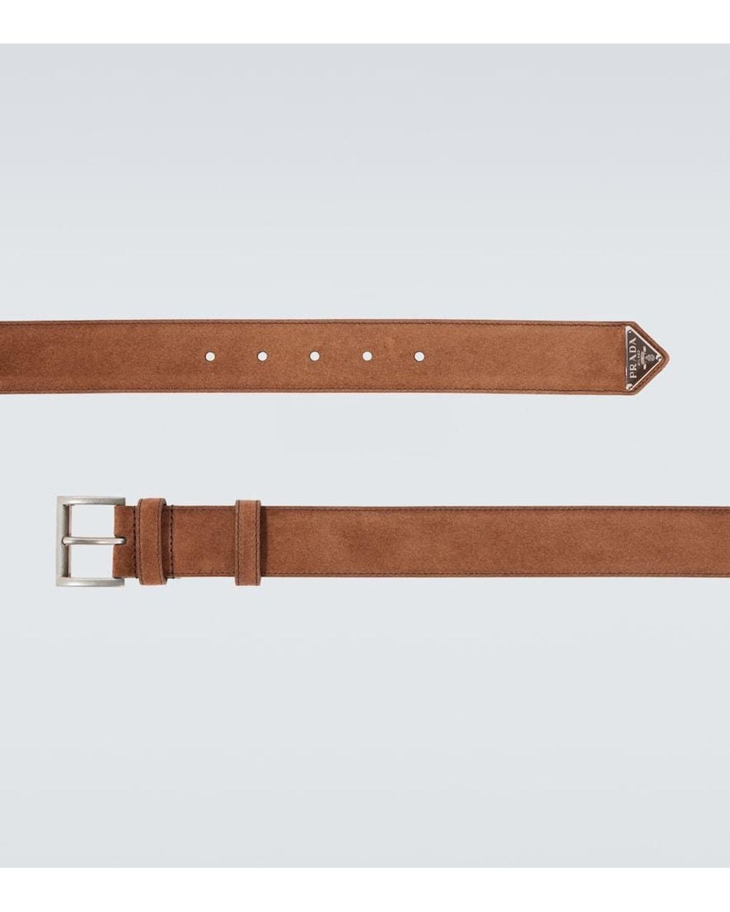 Prada Brown Suede Belt for men