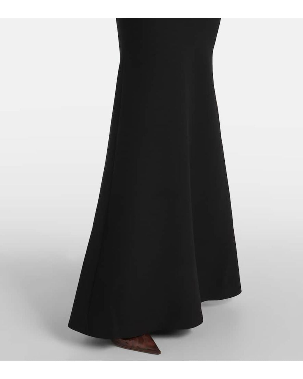 The New Arrivals Ilkyaz Ozel Black Orreda Off-Shoulder Gown