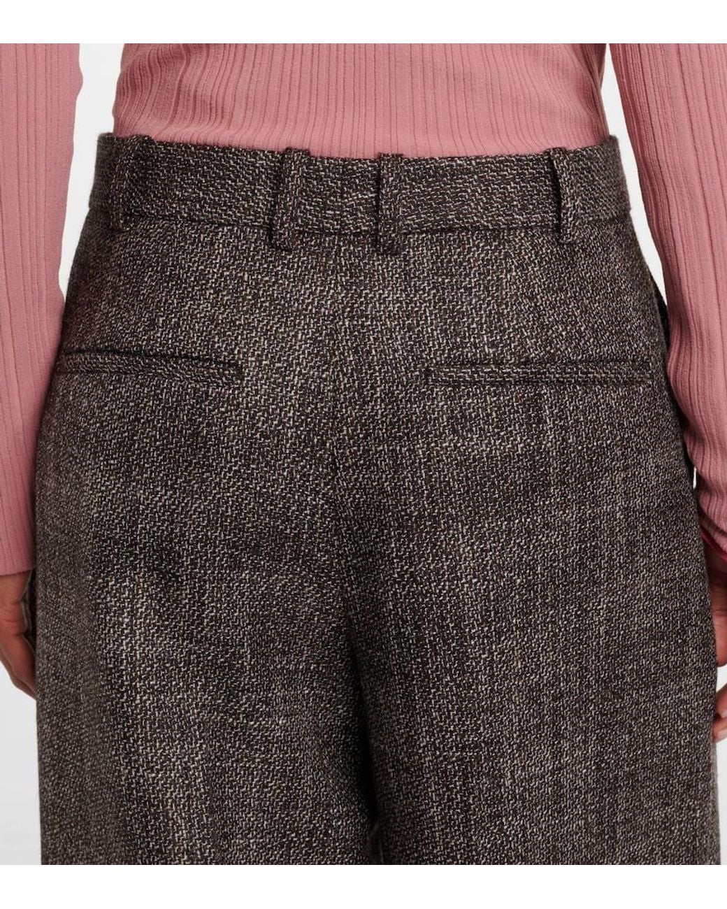 Joseph Gray Hawley Virgin Wool Wide-Leg Pants