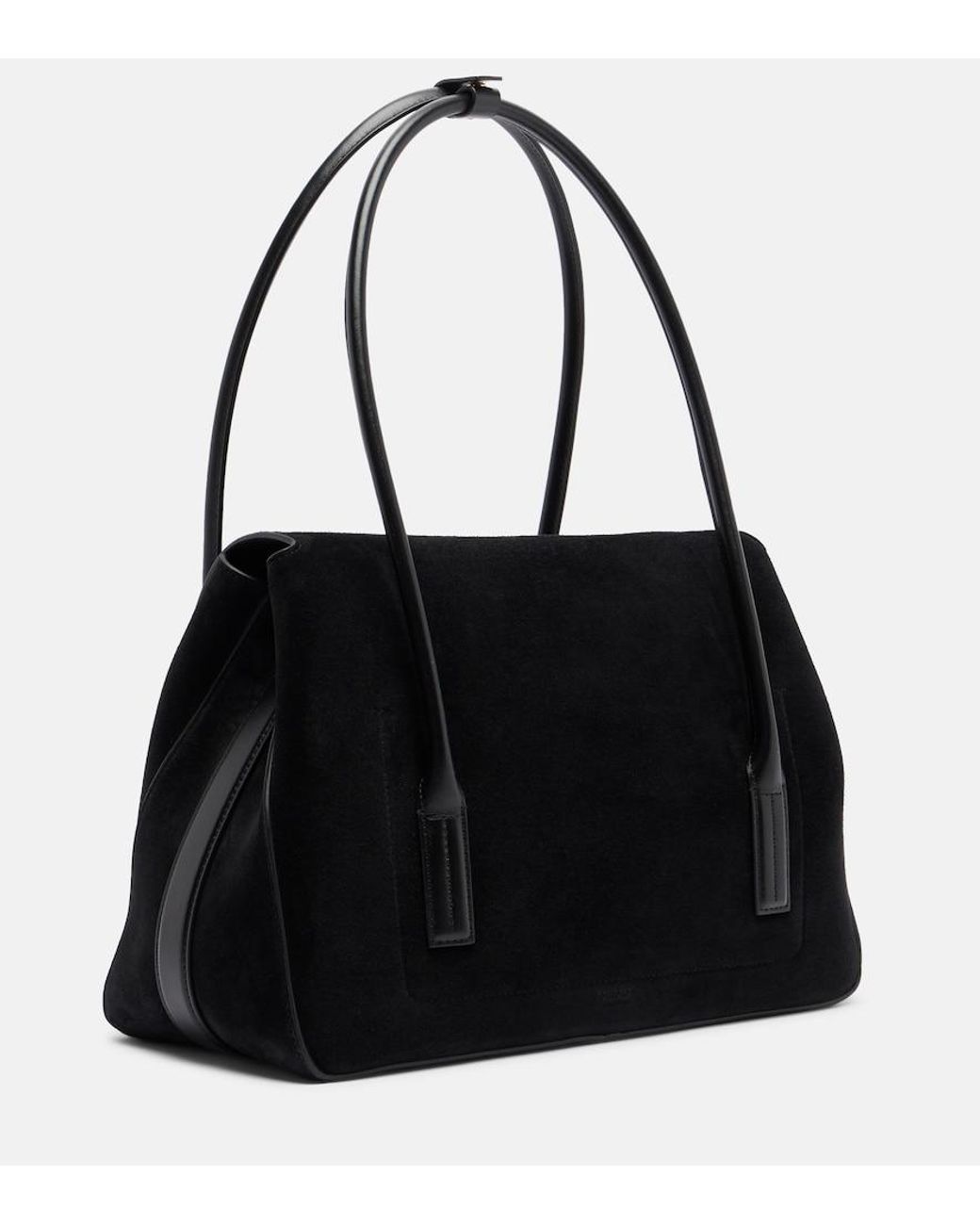 Tom Ford Black Eclipse Medium Suede Shoulder Bag