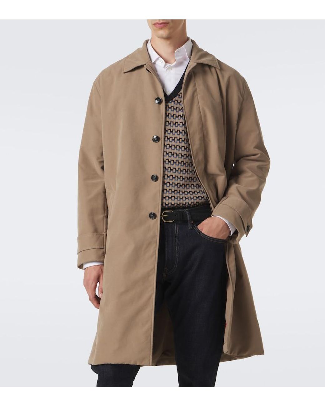 Kiton Trenchcoat in Natural für Herren