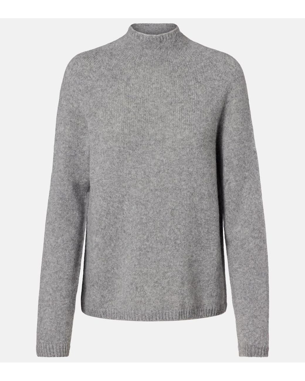 Max Mara Gray Wool And Cashmere-Blend Sweater