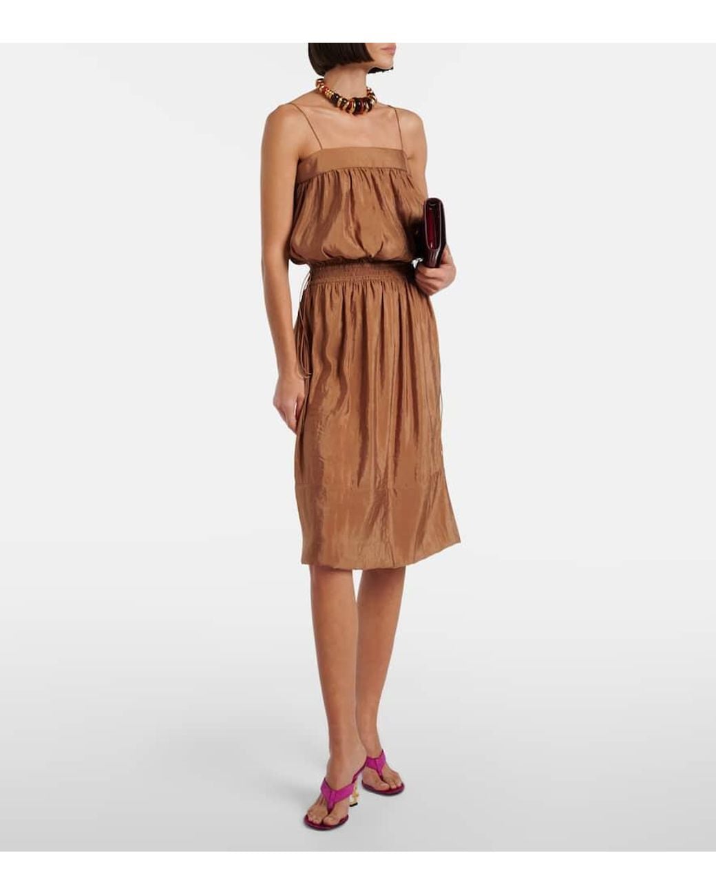 Saint Laurent Pink Sandalen Opyum Aus Satin