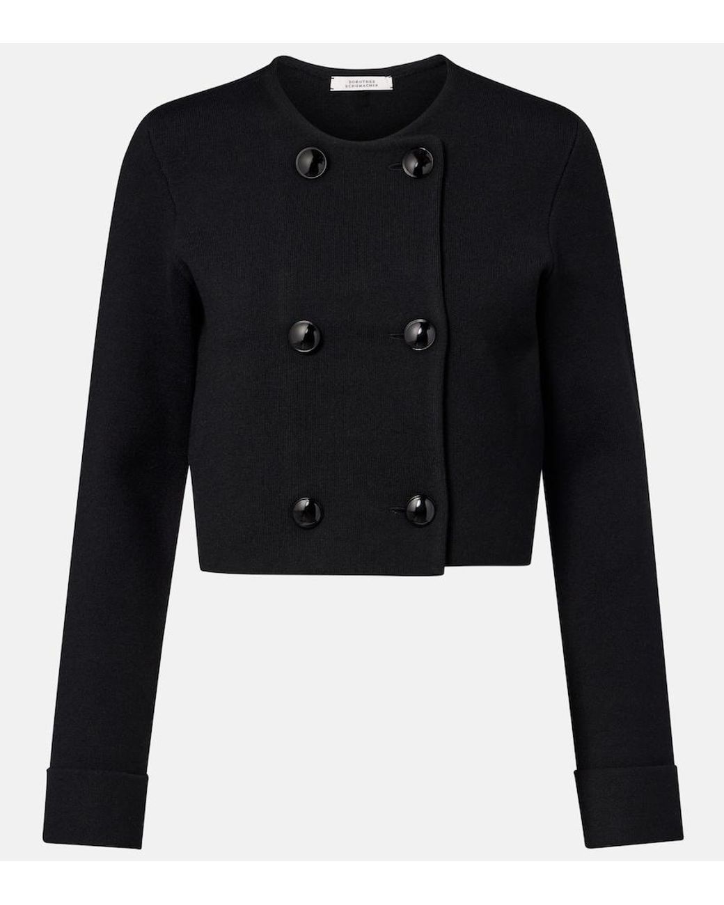 Dorothee Schumacher Black Sharp Ambition Wool-Blend Jacket