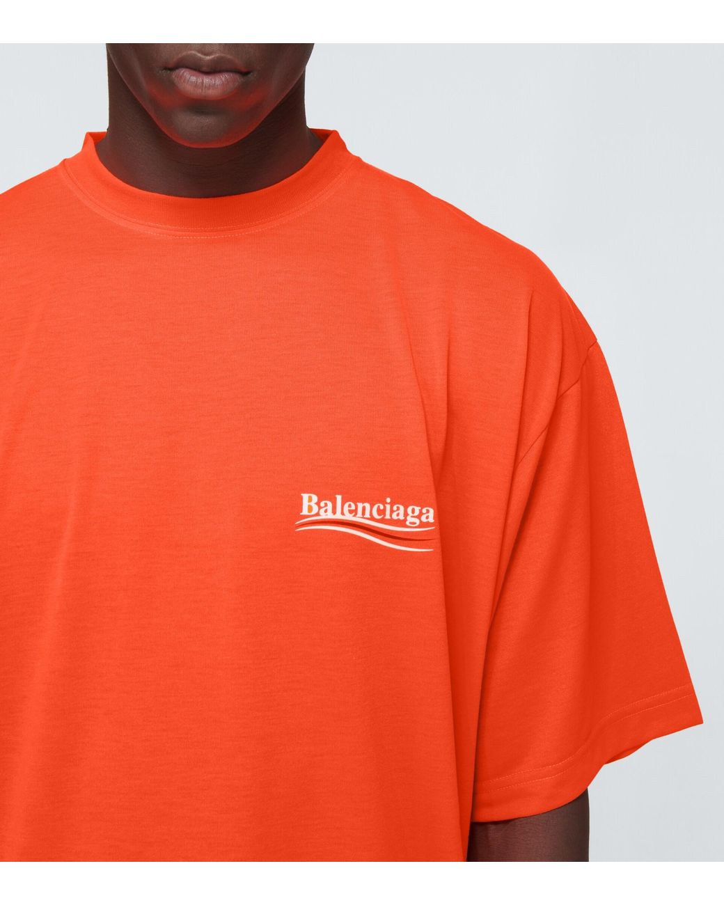 Balenciaga Small Fit T Shirt in Orange